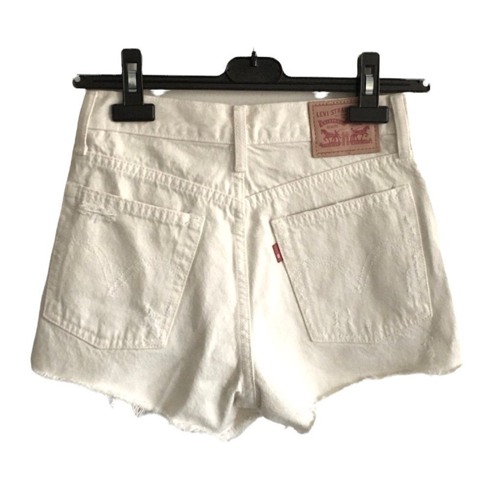LEVI’s 501 High Waisted Shorts Distressed White 29